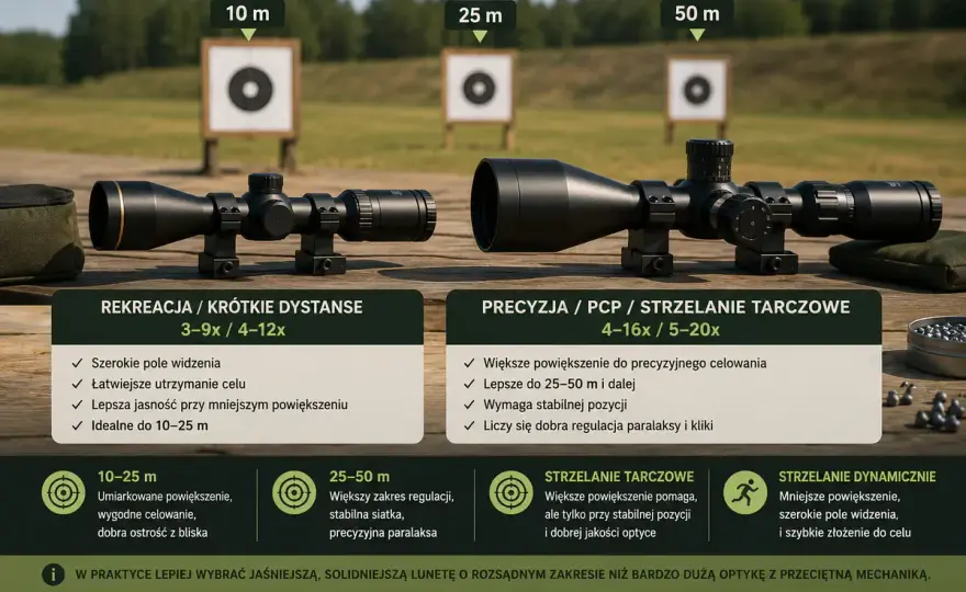 Jaka luneta do wiatrówki sprężynowej? Dobierz ją dobrze